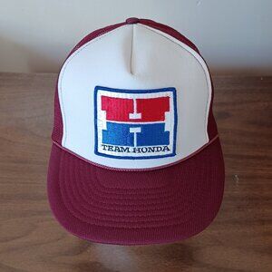 Vintage 1980s Kortlan/Mohawk Team Honda Trucker Hat Snapback Cap